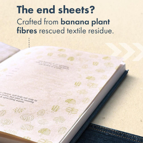 Notebook made from Repurposed Denim & Banana Plant Fibres - Bobbin Heads