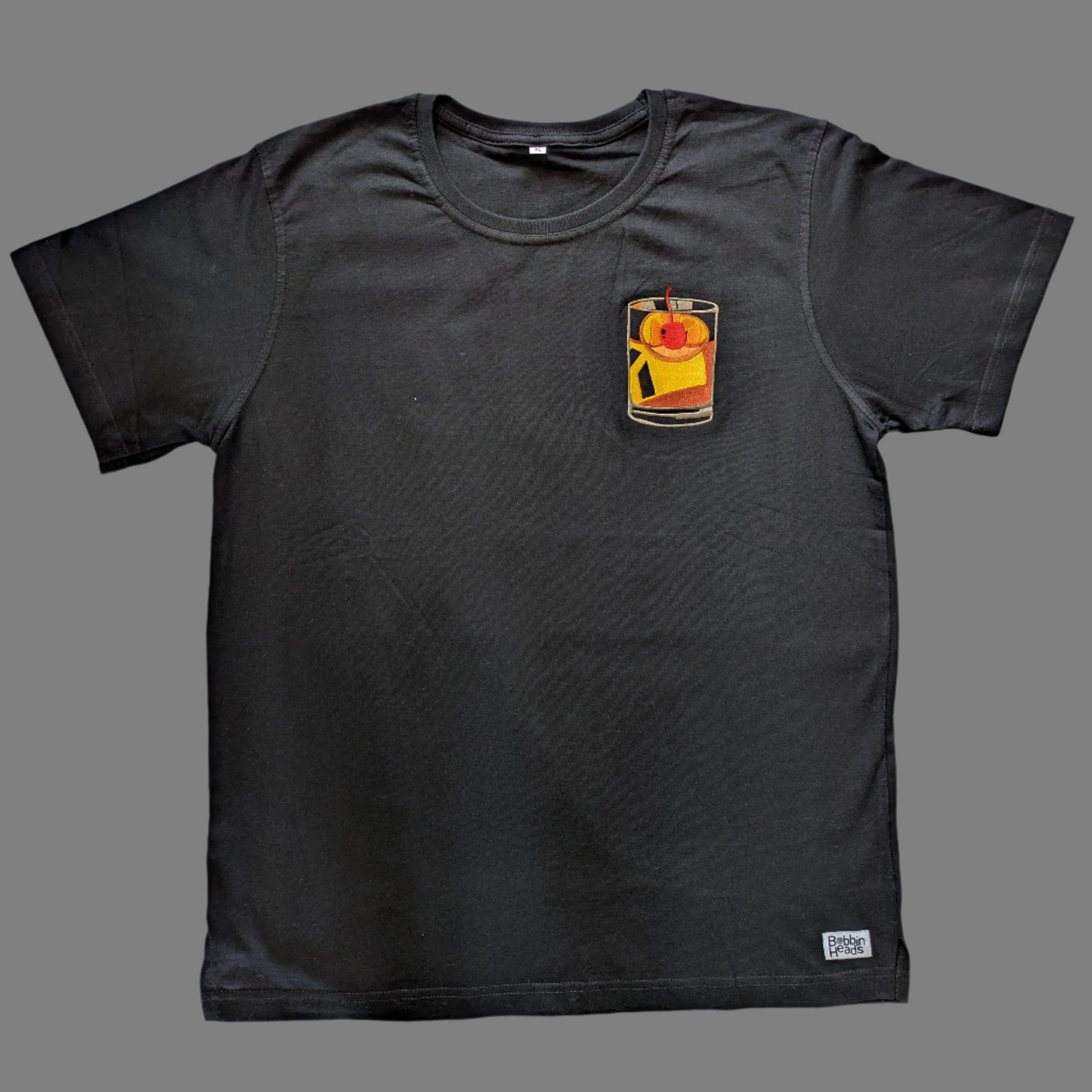 The Old Fashioned Embroidered Graphic Tee 100% Cotton