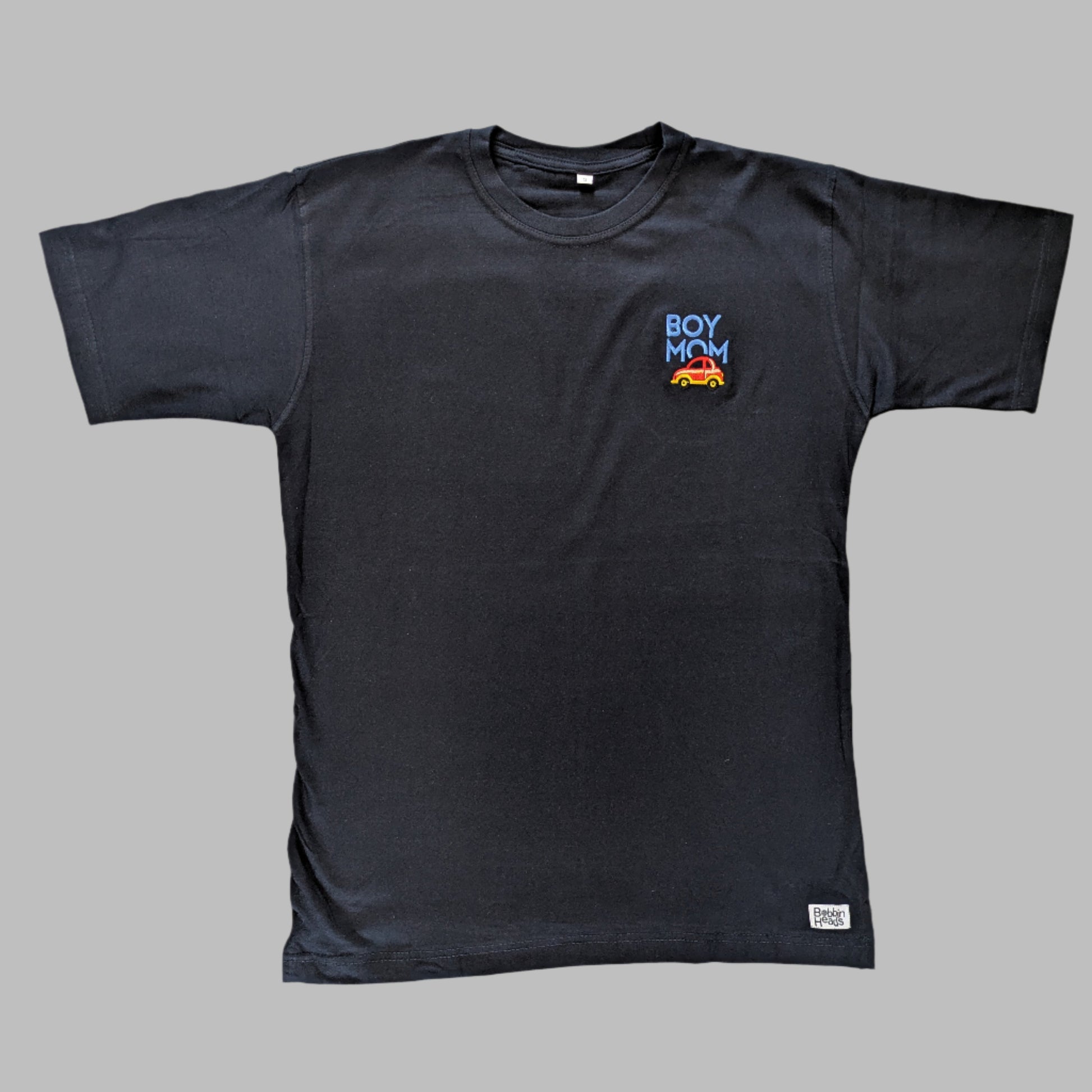 The Boy Mom Embroidered Graphic Tee 100% Cotton