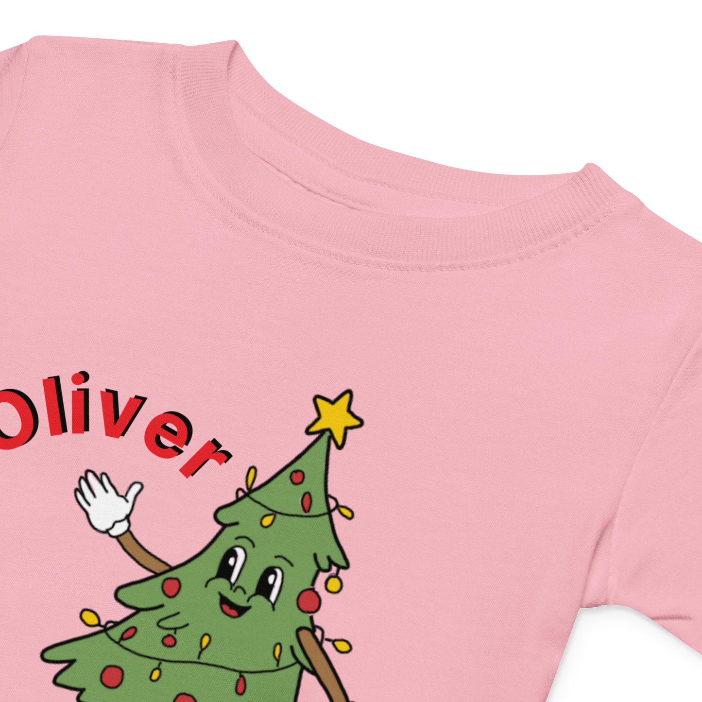 Personalised Baby Christmas T-Shirt: Dancing Tree Xmas Gift, Holiday Gift for baby