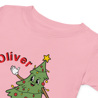 Personalised Baby Christmas T-Shirt: Dancing Tree Xmas Gift, Holiday Gift for baby