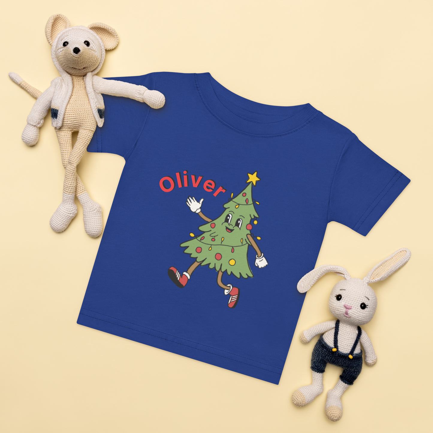 Personalised Baby Christmas T-Shirt: Dancing Tree Xmas Gift, Holiday Gift for baby