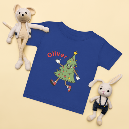 Personalised Baby Christmas T-Shirt: Dancing Tree Xmas Gift, Holiday Gift for baby