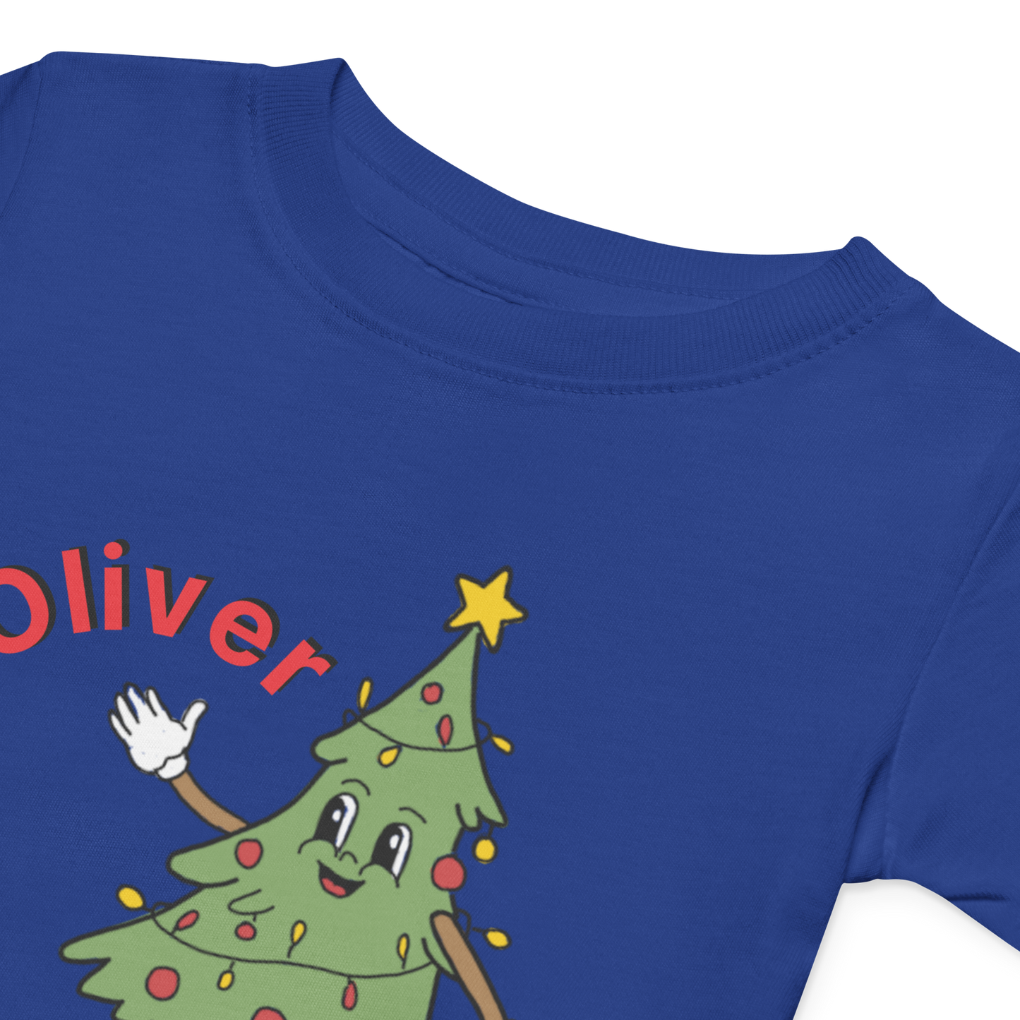 Personalised Baby Christmas T-Shirt: Dancing Tree Xmas Gift, Holiday Gift for baby